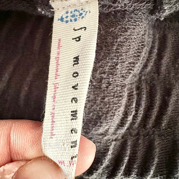 Free People Movement Black Slim Cinched Ankle Drawstring Jersey Joggers Medium - Picture 4 of 8